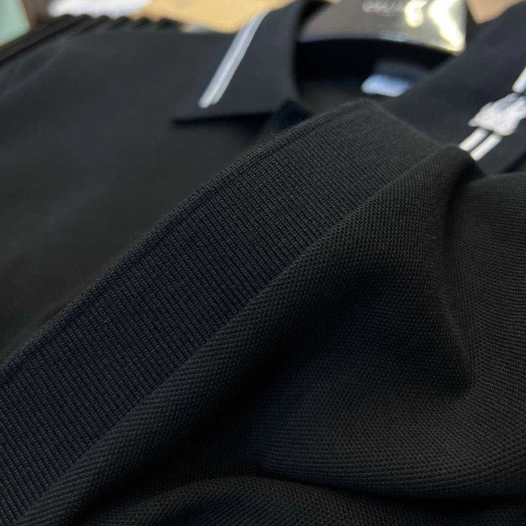Black and White Polo - FashionHype.xyz