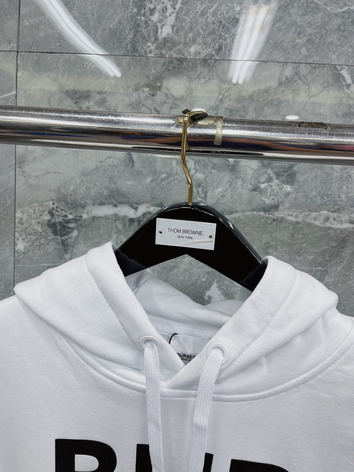 Black, Light orange and White Hoodie - FashionHype.xyz