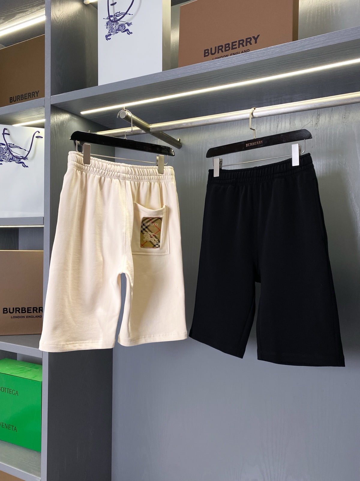 Black and Beige Short - FashionHype.xyz