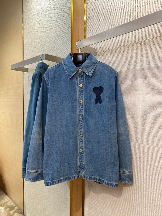 Beige and Blue Jacket - Size L