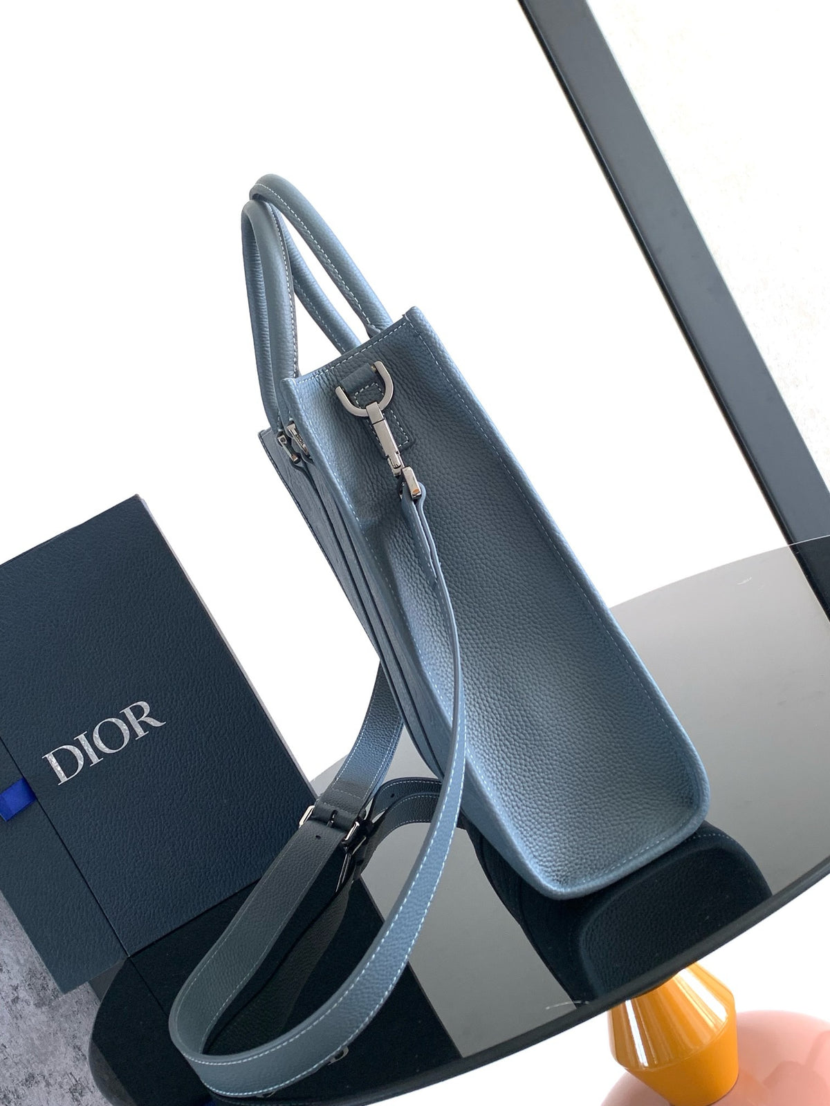 Grey Blue and Black Bag - FashionHype.xyz