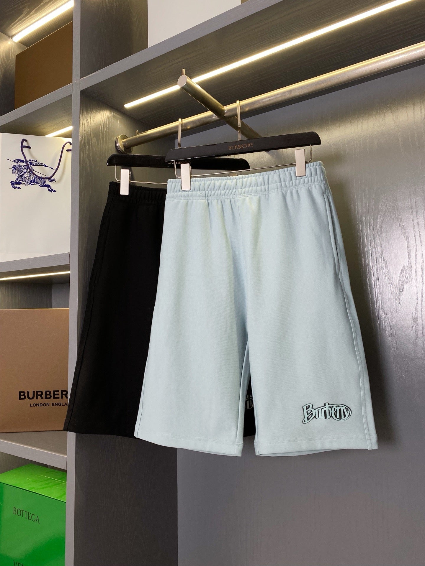 Black and Light blue Short
