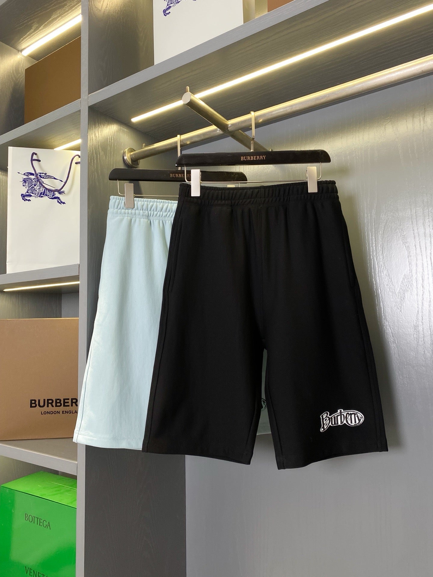 Black and Light blue Short
