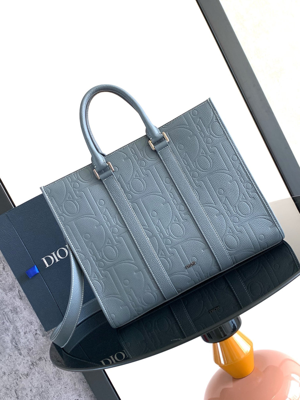 Grey Blue and Black Bag - FashionHype.xyz