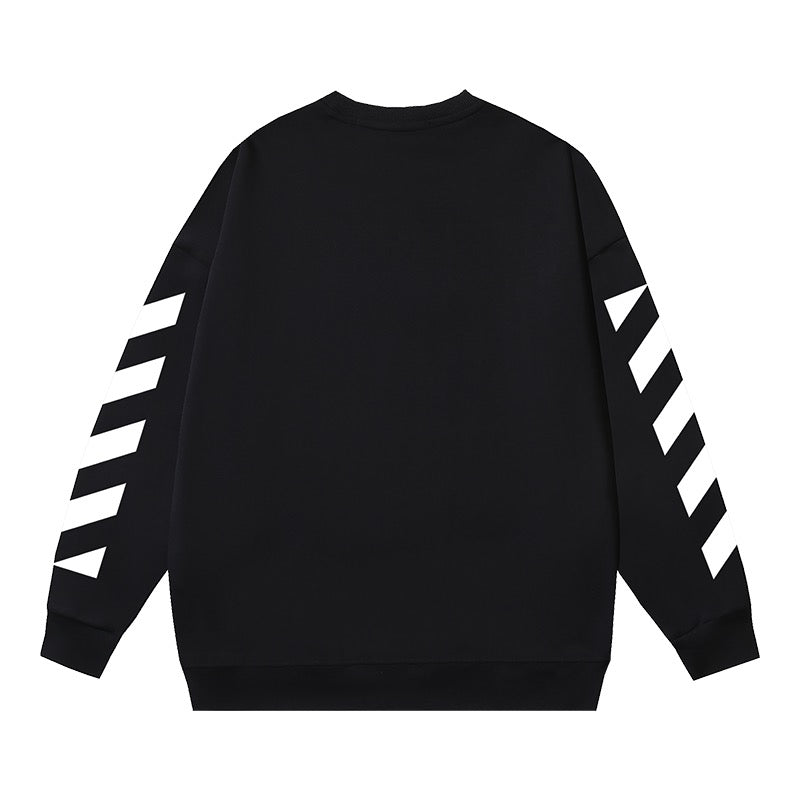 White and Black Sweatshirt - FashionHype.xyz
