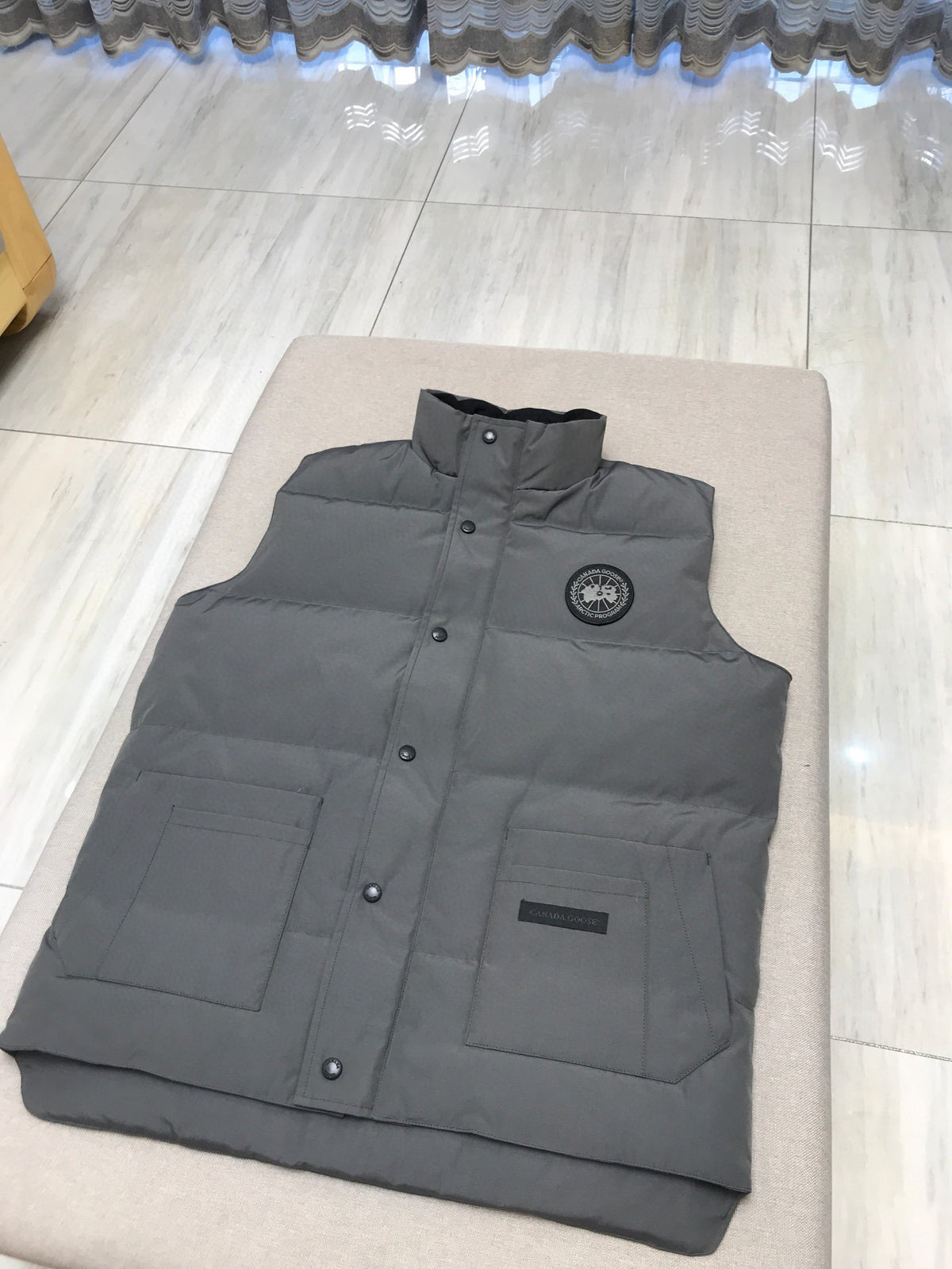 Sky blue, Grey and White Vest - FashionHype.xyz