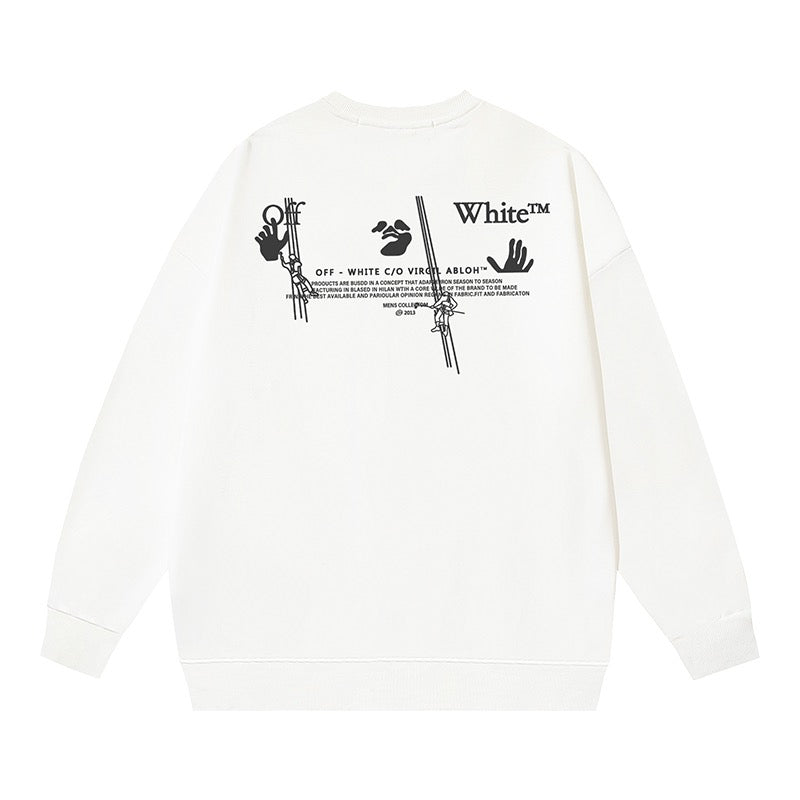 Sudadera blanca y negra