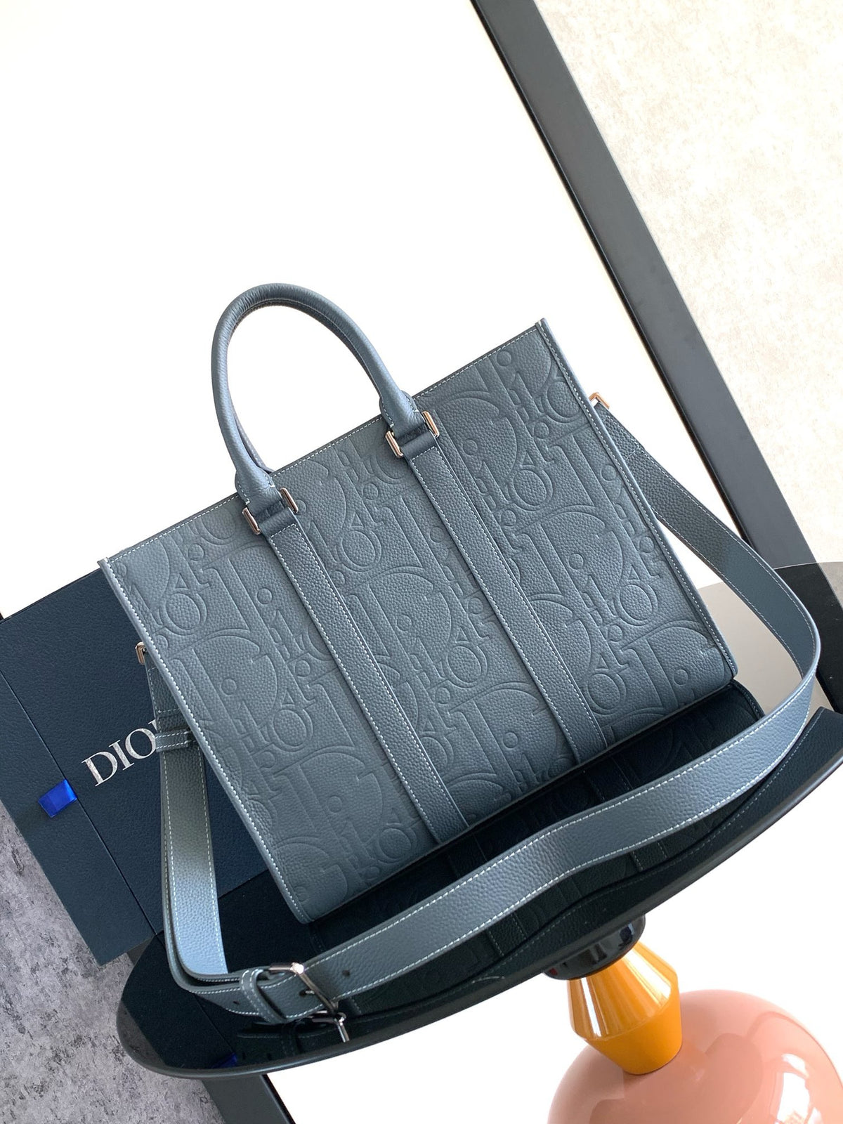 Grey Blue and Black Bag - FashionHype.xyz