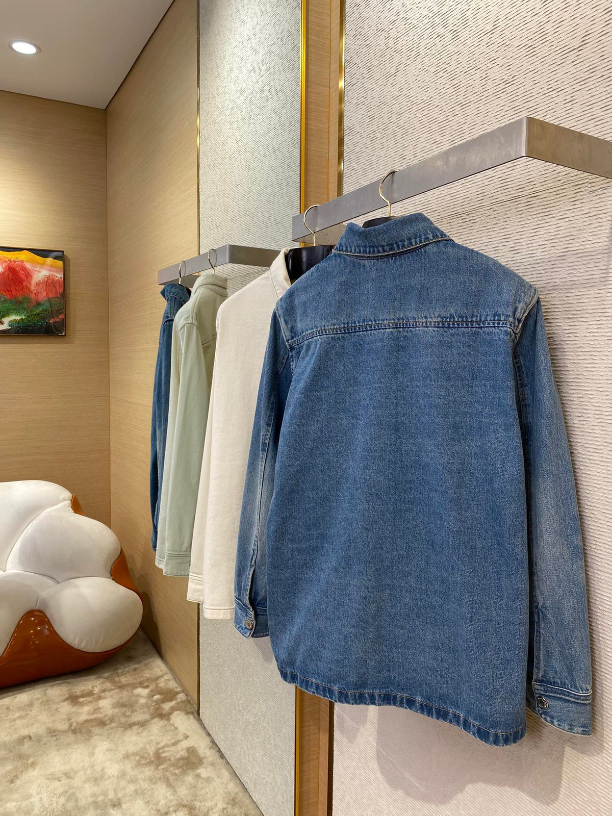 Beige and Blue Jacket - Size L