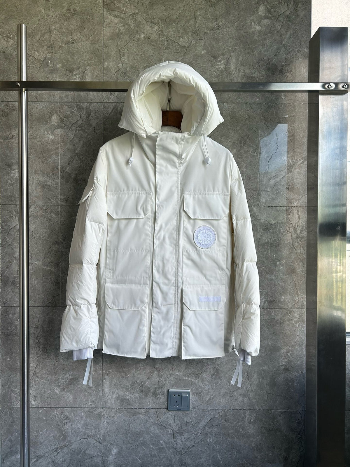 White, Grey and Black Jacket - FashionHype.xyz