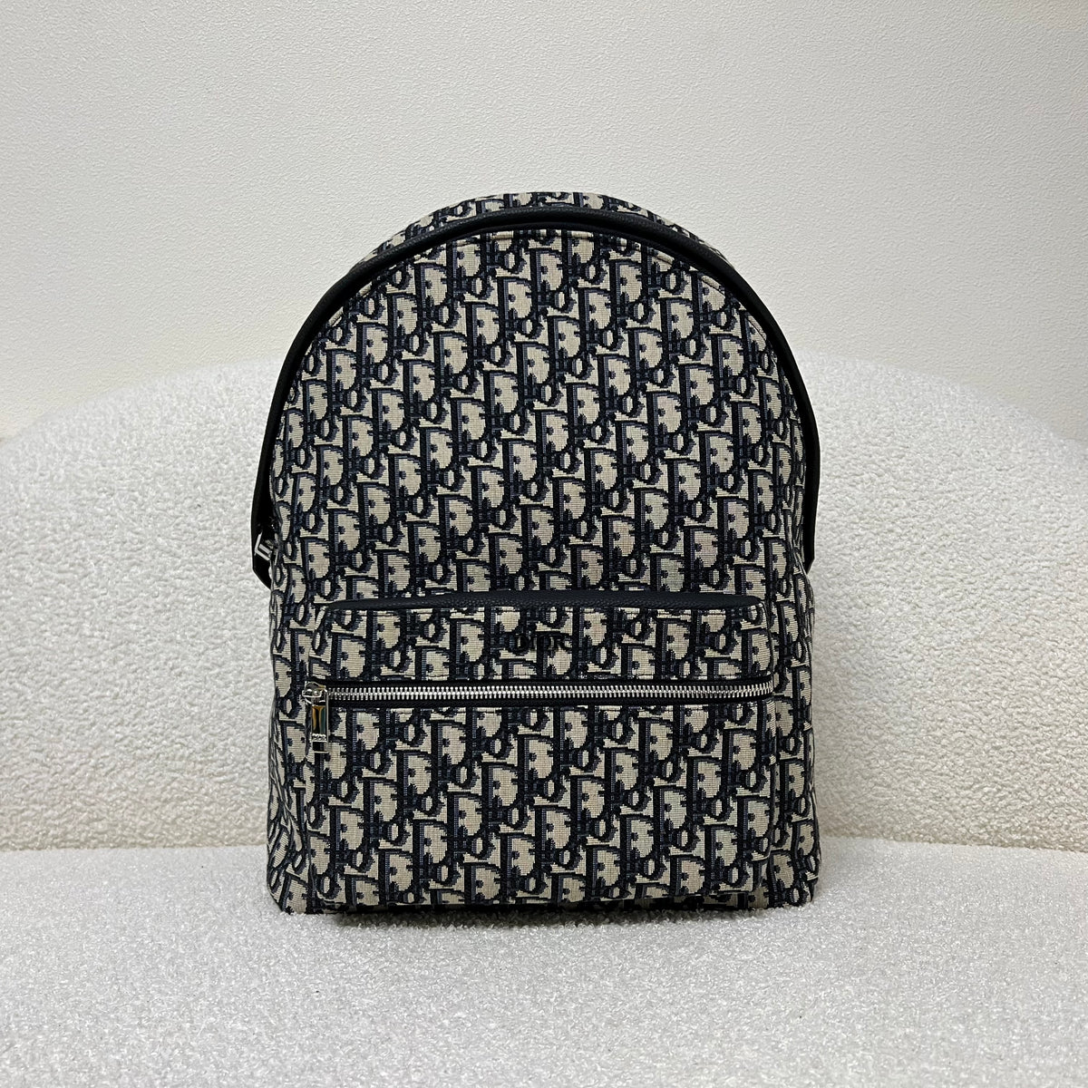 Bolsa azul y gris negra