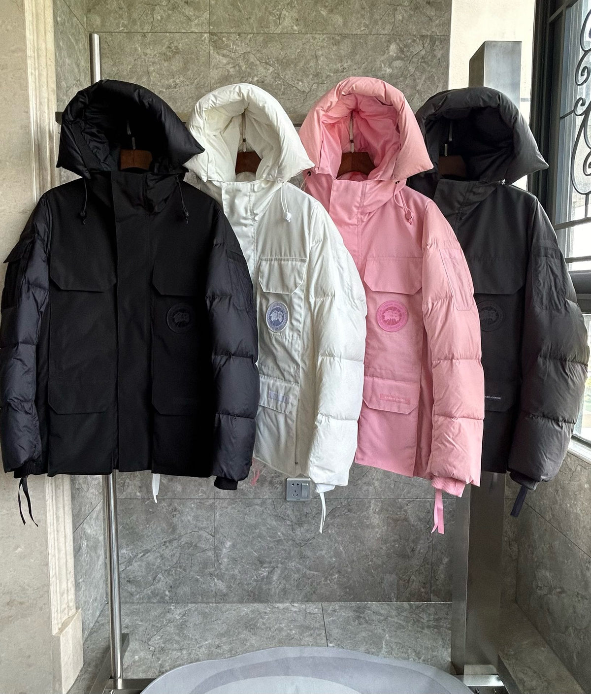 White, Grey and Black Jacket - FashionHype.xyz