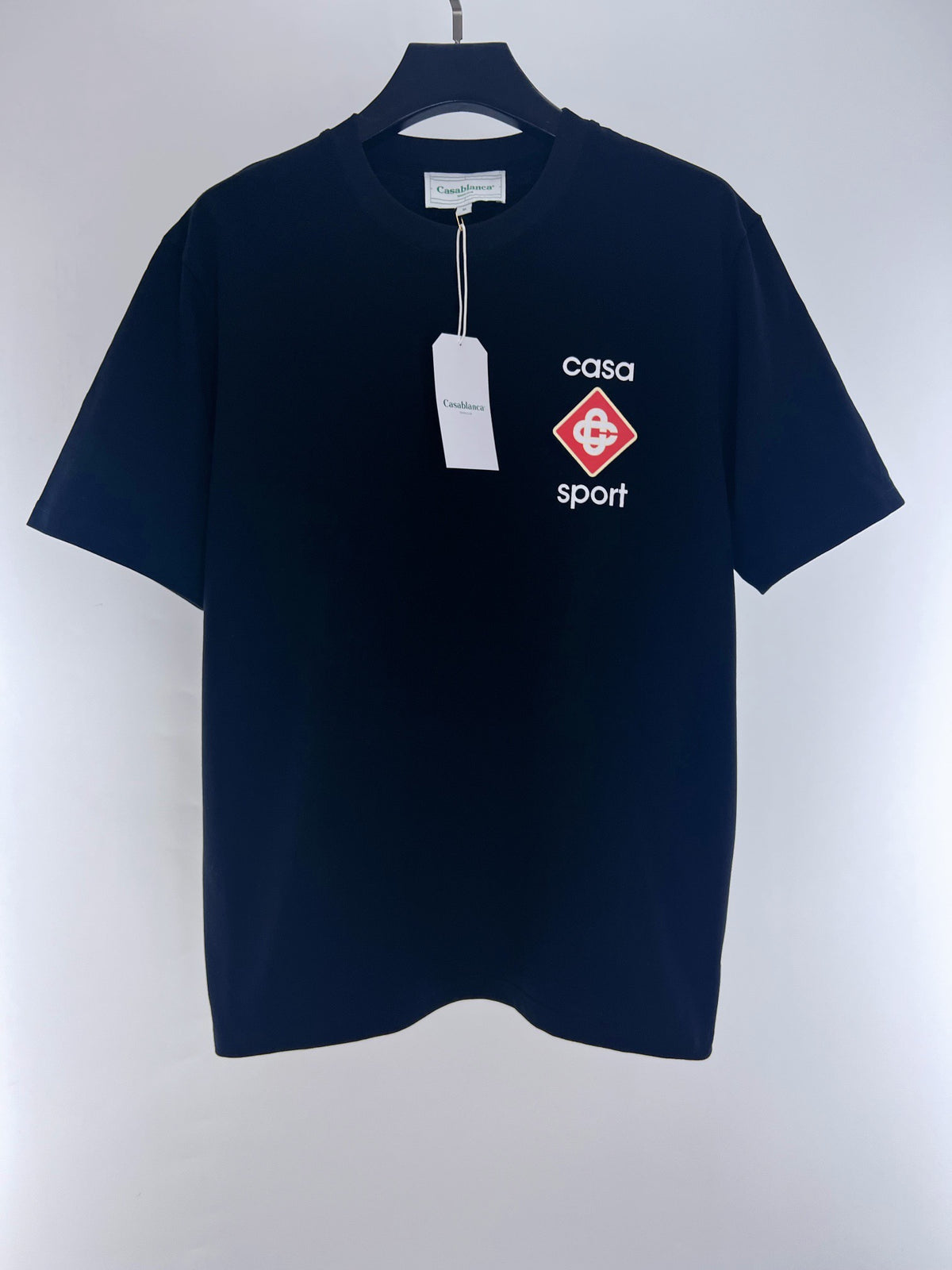 Dark Blue and White T-shirt - Size L - FashionHype.xyz