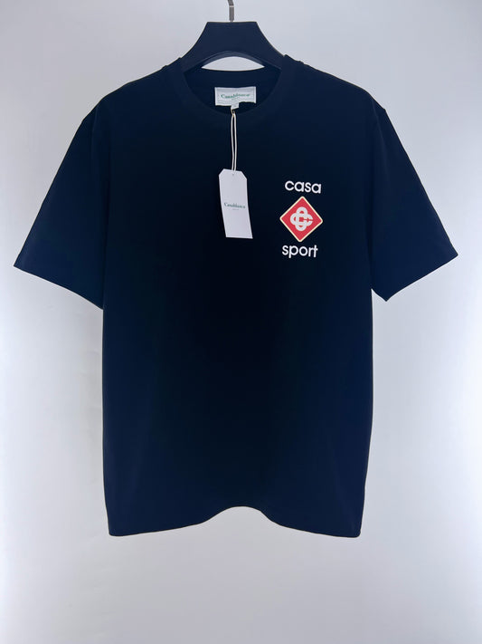 Dark Blue and White T-shirt - Size L - FashionHype.xyz