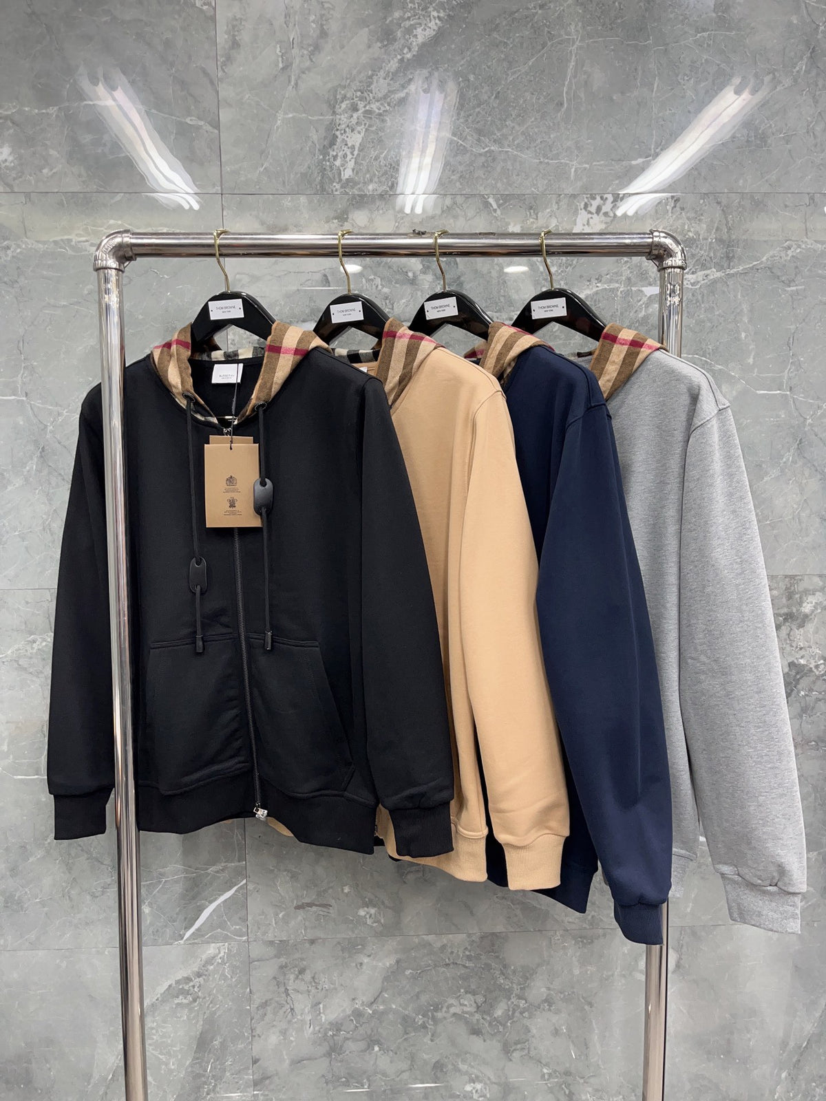 Black ,Dark Blue, Grey and Khaki Jacket - FashionHype.xyz