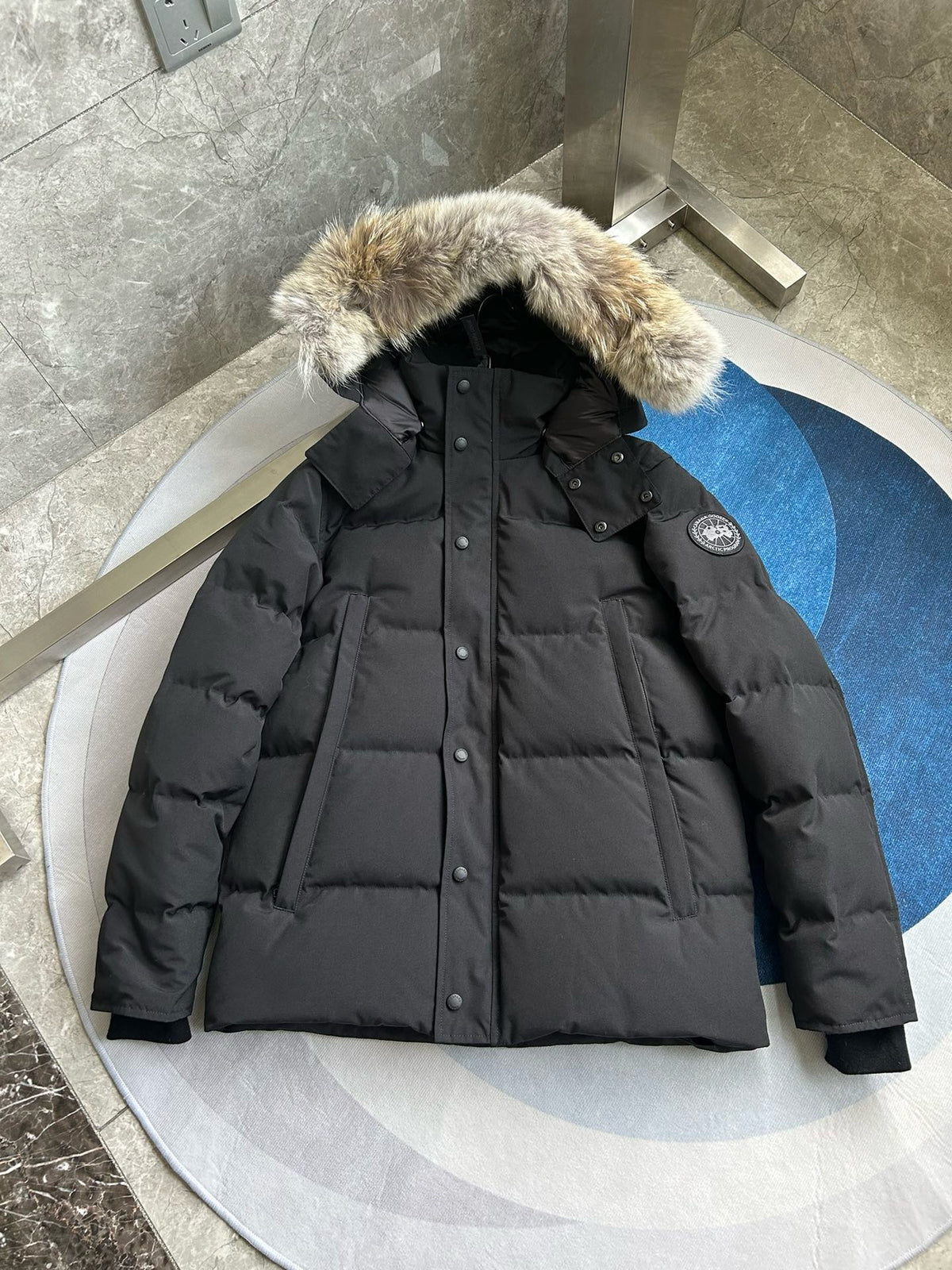 White, Grey, Blue and Black Jacket - FashionHype.xyz