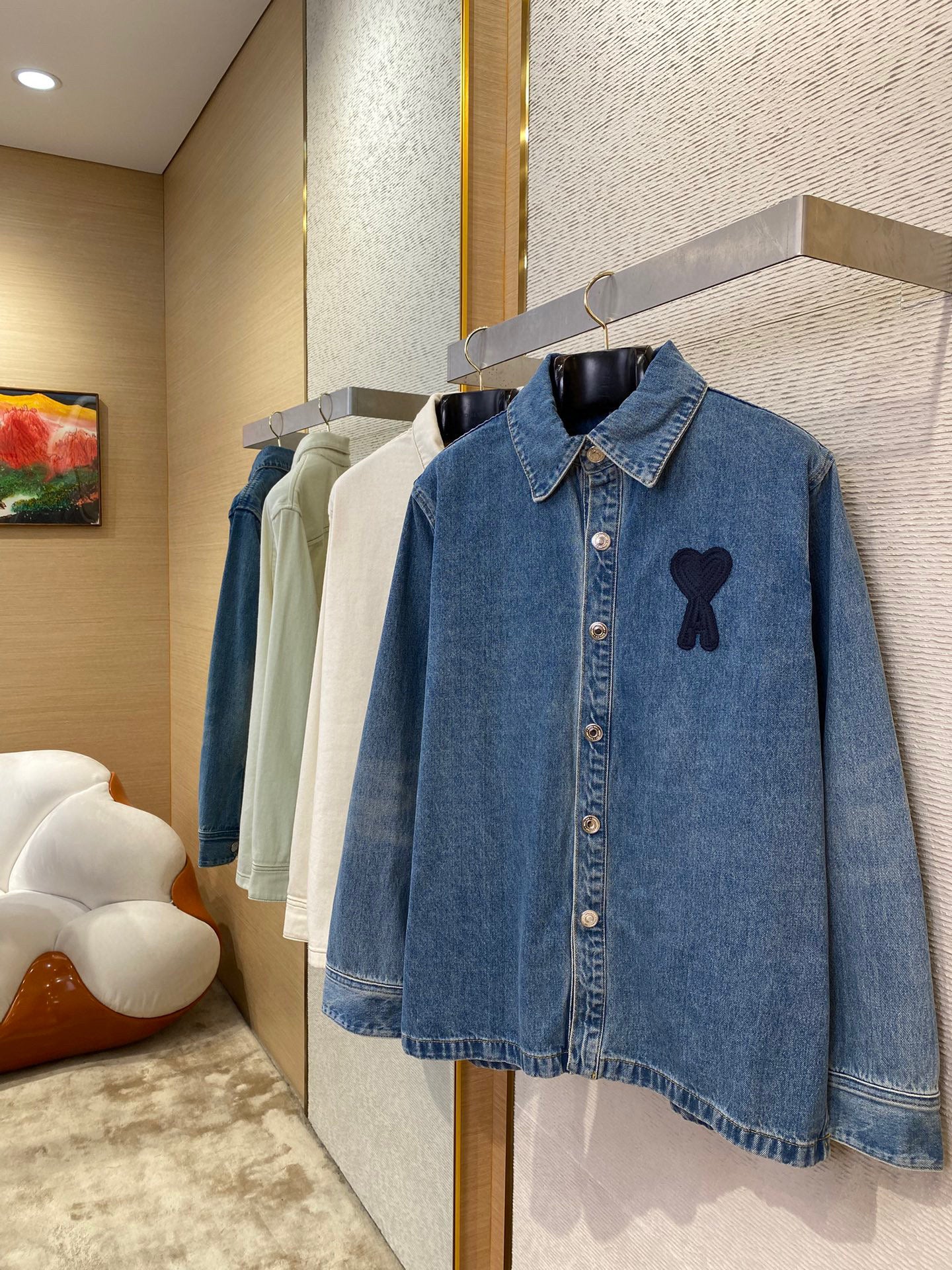 Beige and Blue Jacket - Size L