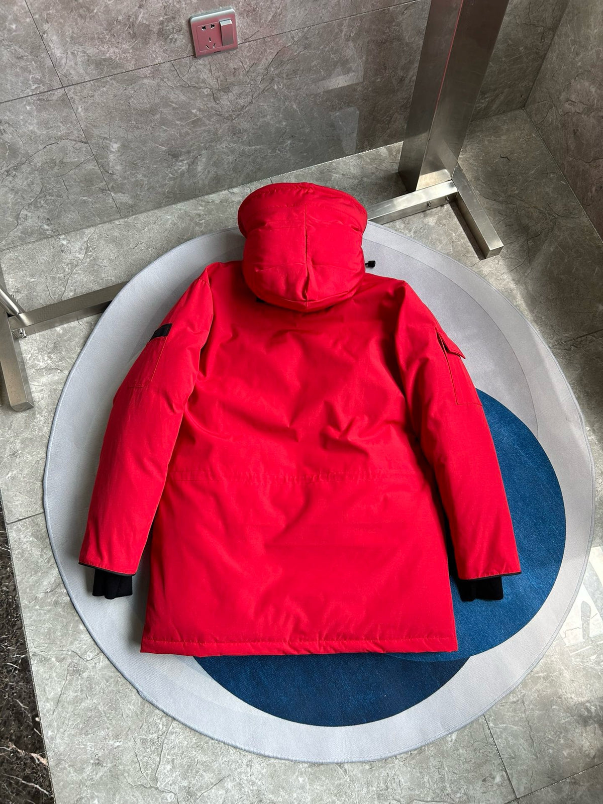White, Grey, Red and Black Jacket - FashionHype.xyz