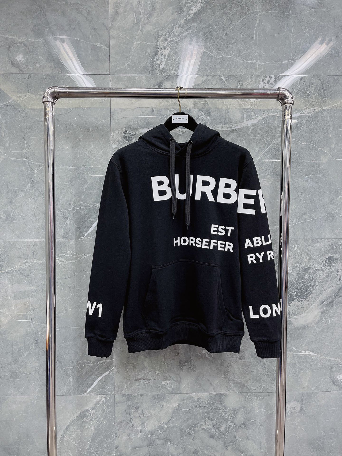 Black, Light orange and White Hoodie - FashionHype.xyz