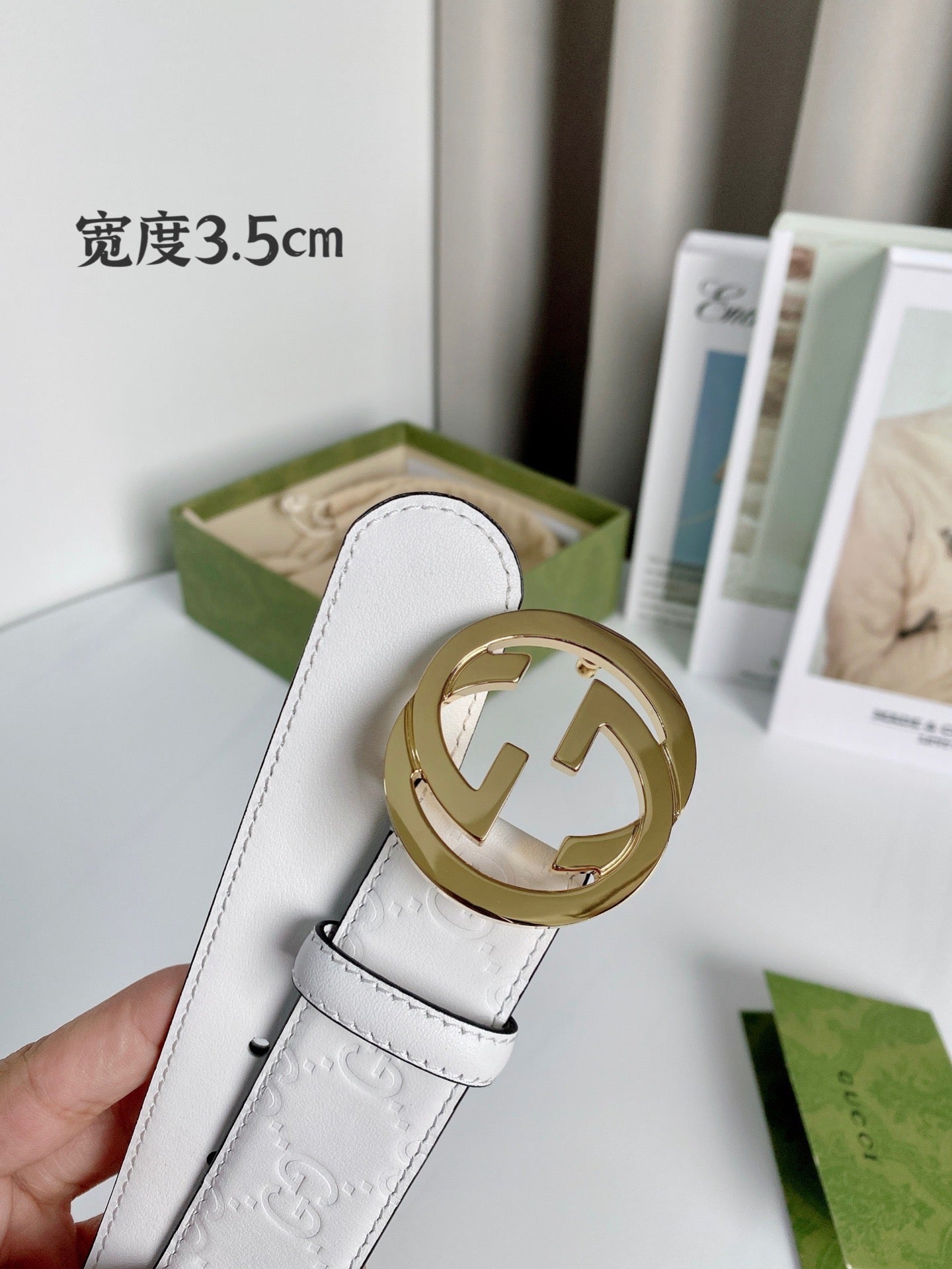 White and Golden Belts - FashionHype.xyz